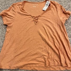 American Eagle Short Sleeve Orange Tee Size M